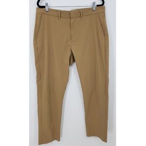 J. Crew Thompson Flex Pants Mens 33x30 Tan Khaki Tapered Chino Trousers Preppy